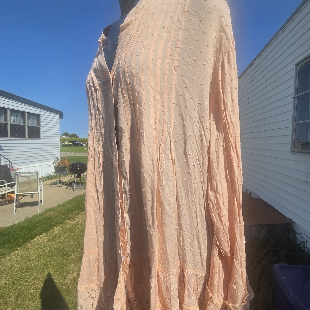 Boho button down top